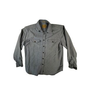 St. Johns Bay Medium Blue Heavyweight Cotton Button Down